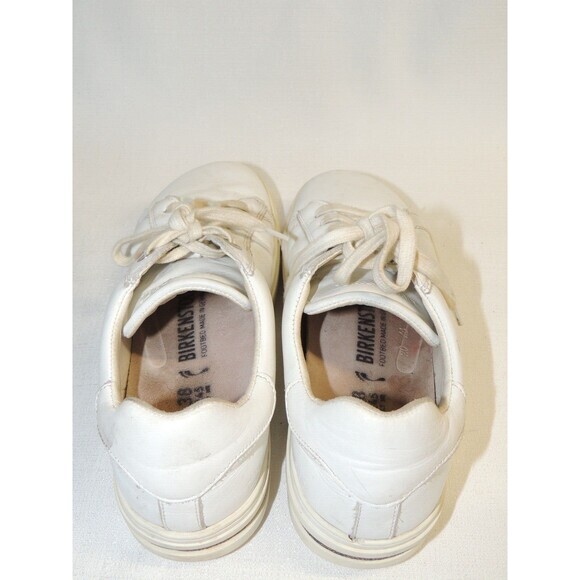 Birkenstock Bend Low White Leather Casual Shoes Sneakers‎ Sz. 38/7 Narrow - Picture 4 of 7